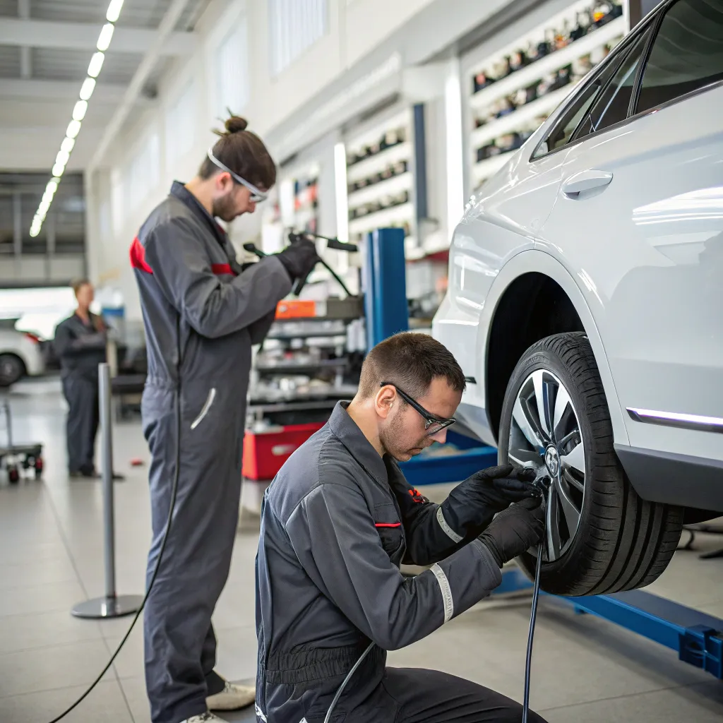 Professional car maintenance by skilled technicians